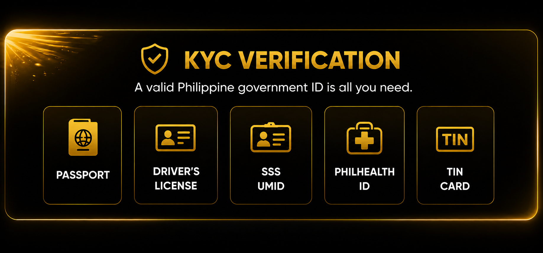 KYC Verification — accepted IDs